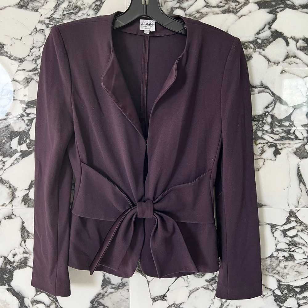 Armani Collezzioni Purple fromt Tie blazer - image 6