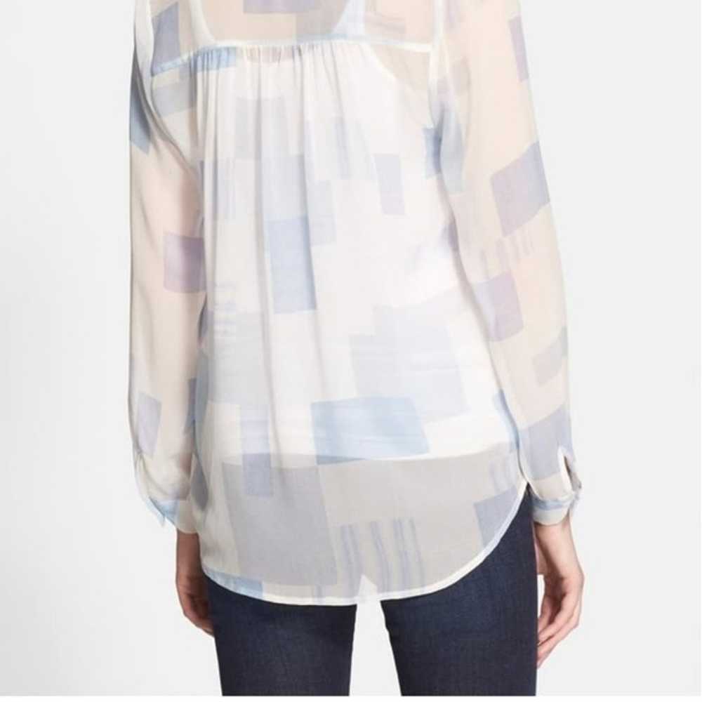 Joie Gudelia B' Color Block Silk Shirt - image 5