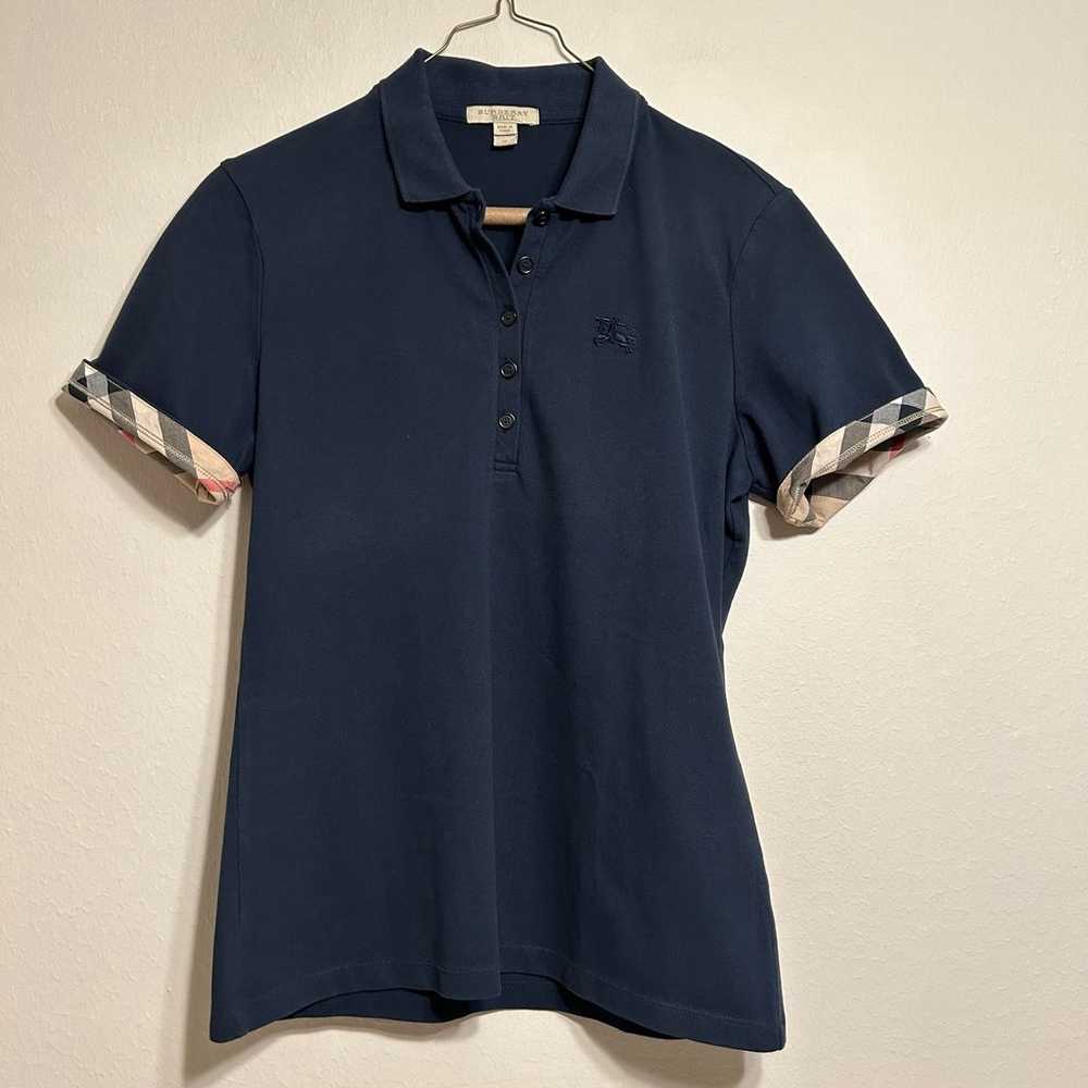 Burberry Brit Navy Blue Cotton Pique Polo T-Shirt… - image 1