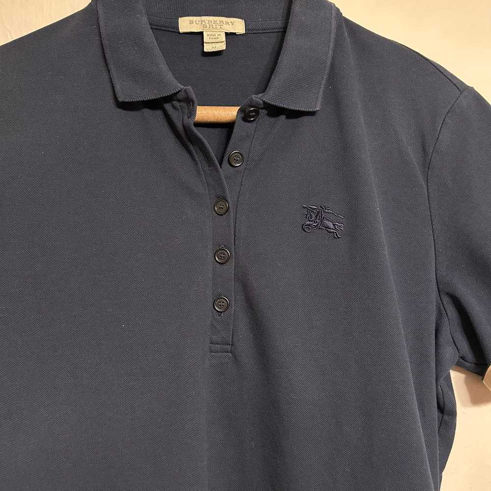 Burberry Brit Navy Blue Cotton Pique Polo T-Shirt… - image 4