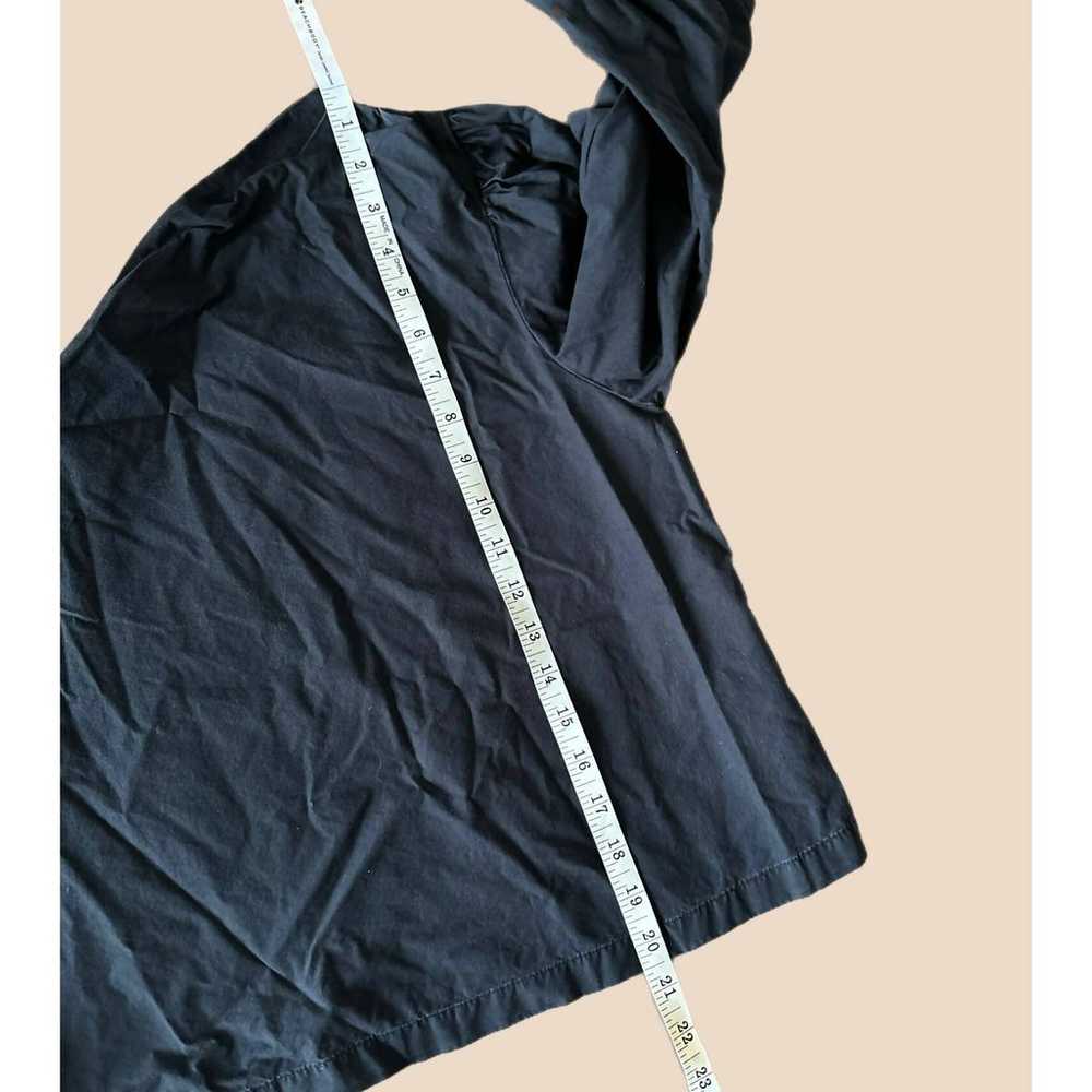 FRAME One Shoulder Cotton Blouson Top - Black MED - image 10