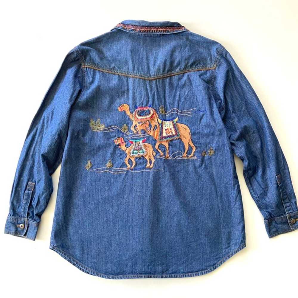 Vintage Chico’s Design Embellished Beaded Camel C… - image 5