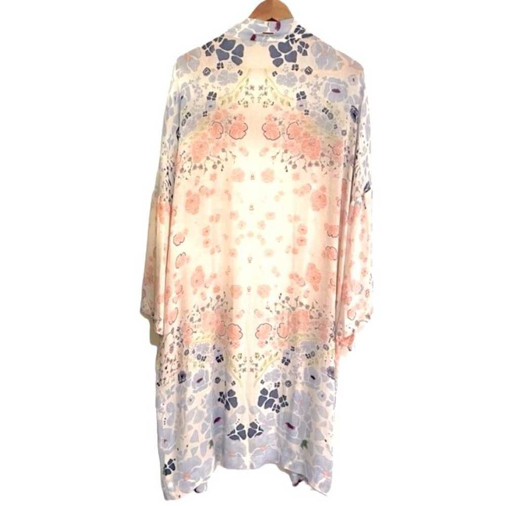 Spiritual Gangster Pastel Floral Gauzy Robe Kimon… - image 5