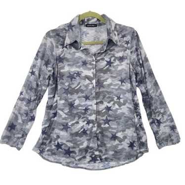 David Cline Shirt collar gray Camo camouflage sta… - image 1