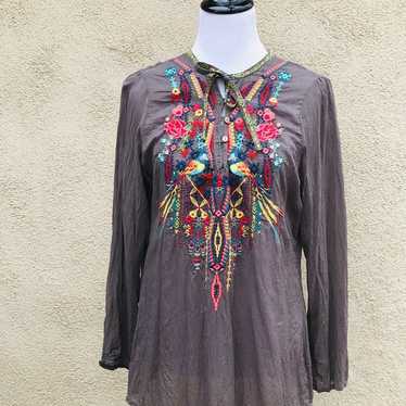 Johnny was Embroidered tunic blouse - image 1