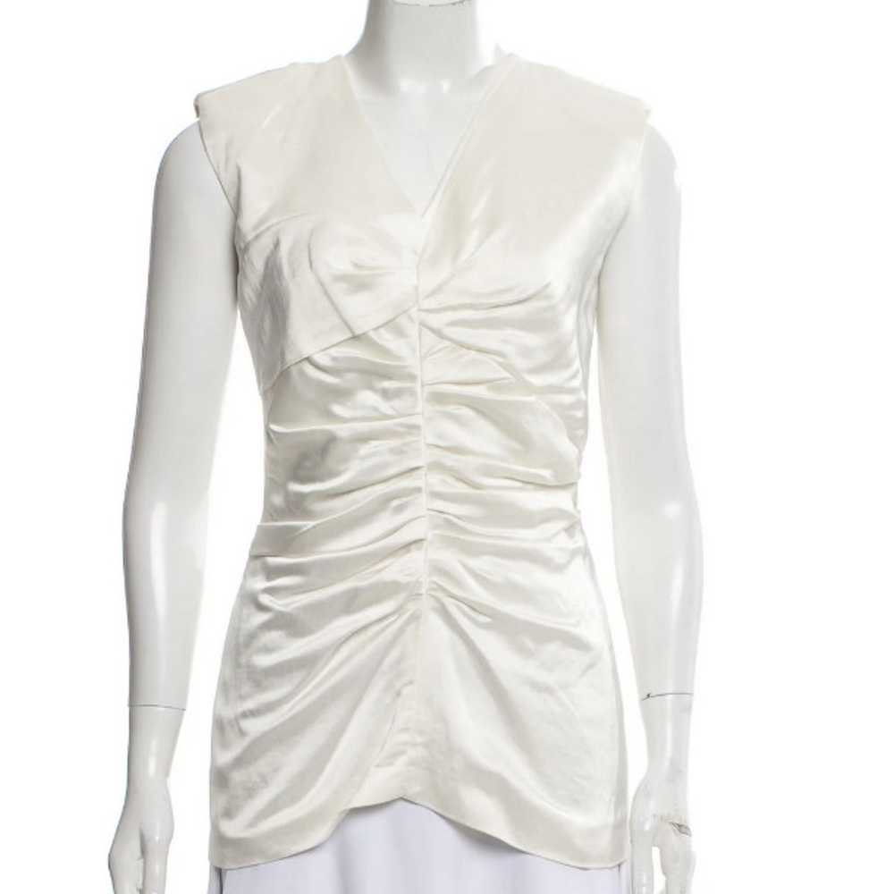 Isabel Marant satin ruched blouse 34 - image 2