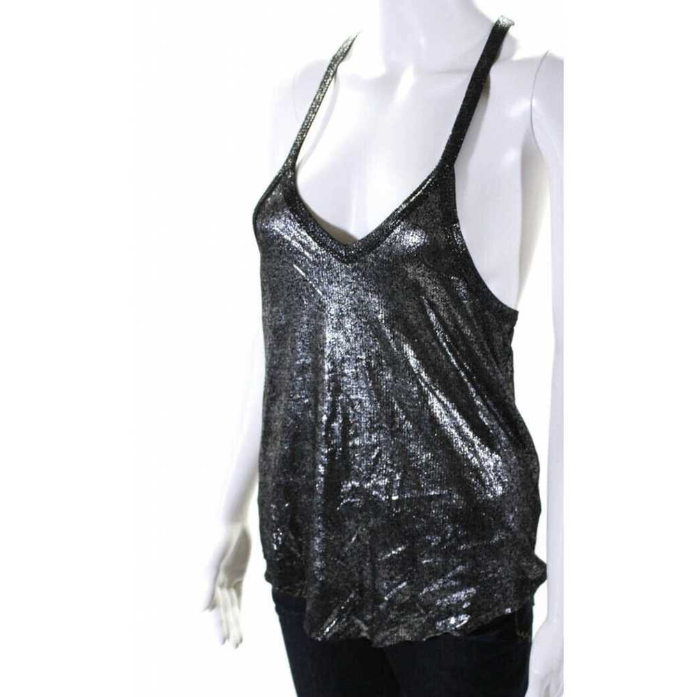 Zadig & Voltaire Sexy Lightweight V-neck Metallic… - image 5