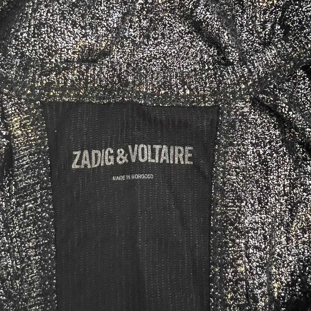 Zadig & Voltaire Sexy Lightweight V-neck Metallic… - image 9