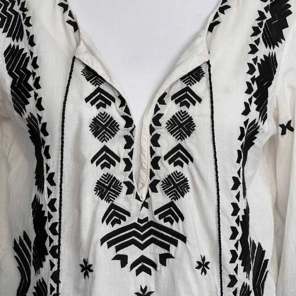 Figue Blouse Top Boho Black White Embroidered Siz… - image 4
