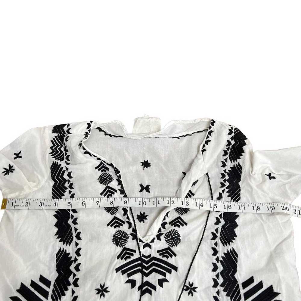 Figue Blouse Top Boho Black White Embroidered Siz… - image 9