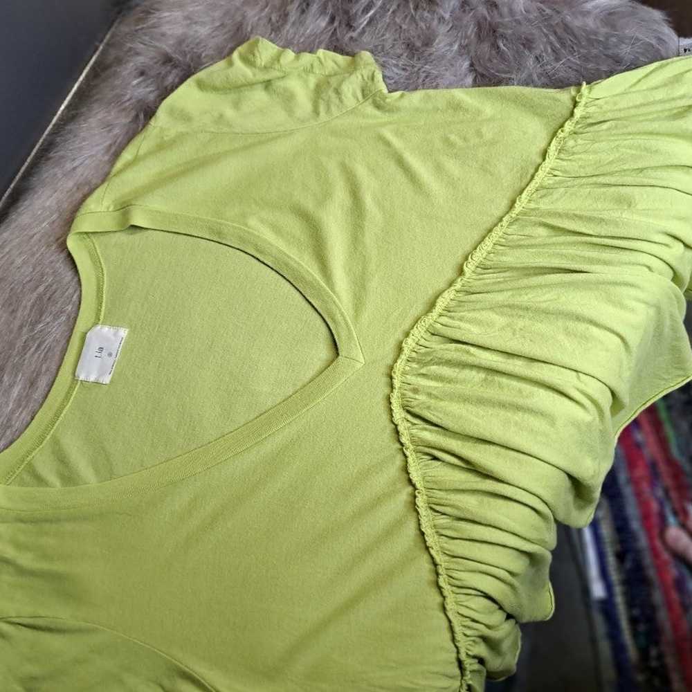 T.la Green Flowy Babydoll Short Sleeve Tunic Tee … - image 11