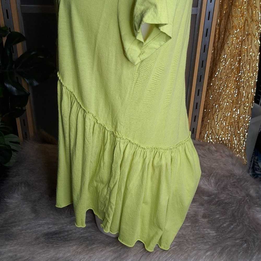 T.la Green Flowy Babydoll Short Sleeve Tunic Tee … - image 4
