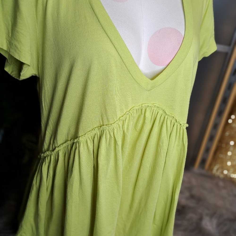 T.la Green Flowy Babydoll Short Sleeve Tunic Tee … - image 8