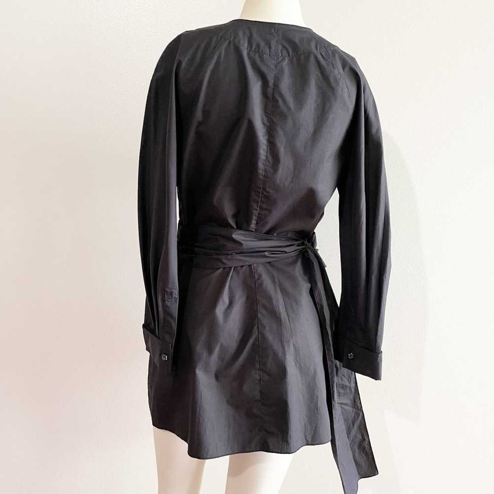 Proenza Schouler black blouse wrap tie waist size… - image 10