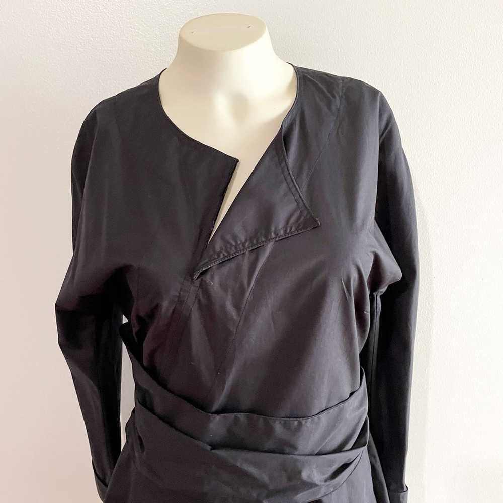 Proenza Schouler black blouse wrap tie waist size… - image 12