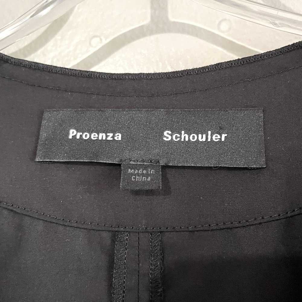Proenza Schouler black blouse wrap tie waist size… - image 2