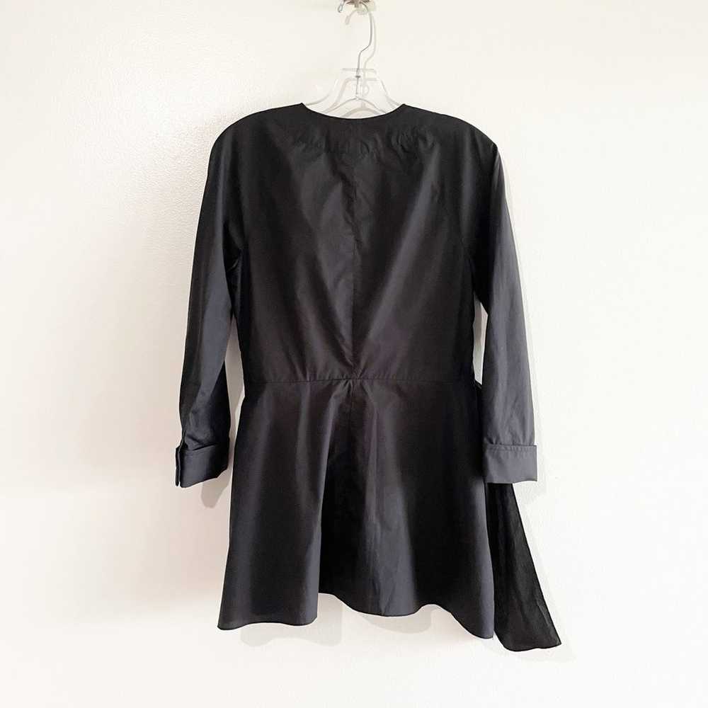 Proenza Schouler black blouse wrap tie waist size… - image 7