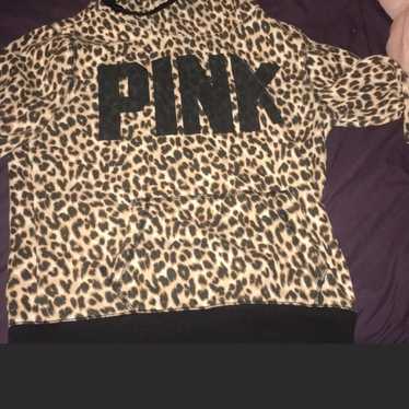 RARE leopard Print VS Pink Sweatshirt - image 1
