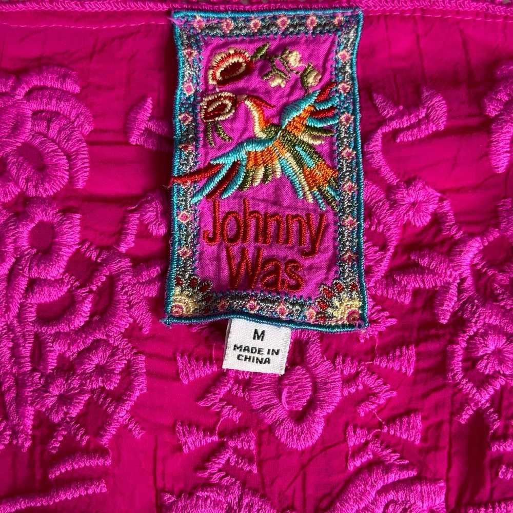 Johnny Was Hot Pink Magenta Tunic Size M - image 6