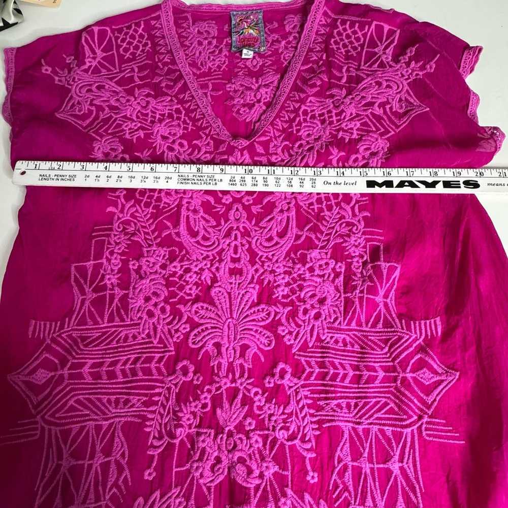 Johnny Was Hot Pink Magenta Tunic Size M - image 8