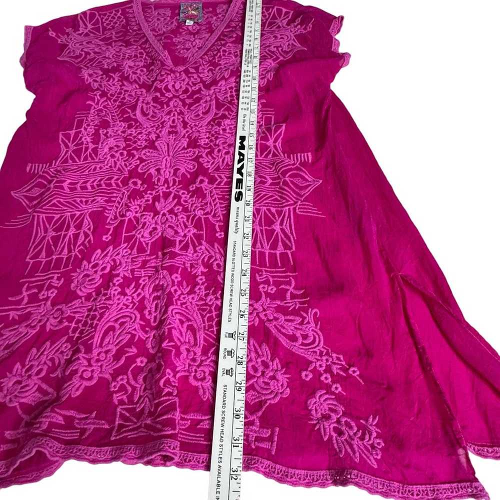 Johnny Was Hot Pink Magenta Tunic Size M - image 9