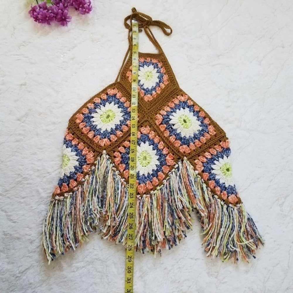 FREE PEOPLE Summer Love Crochet Halter Top Size M… - image 4