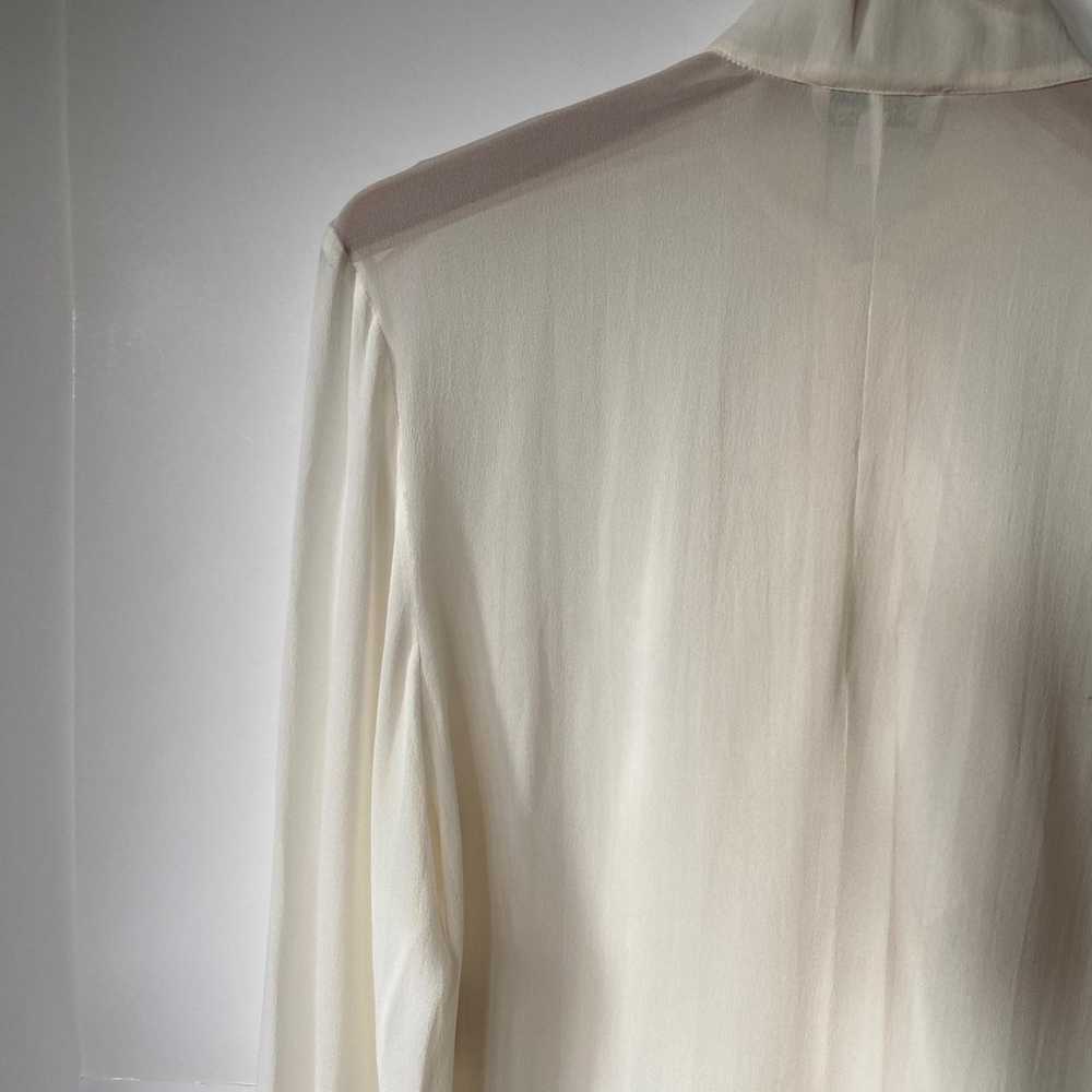 Blumarine off white silk ruffle blouse - image 9