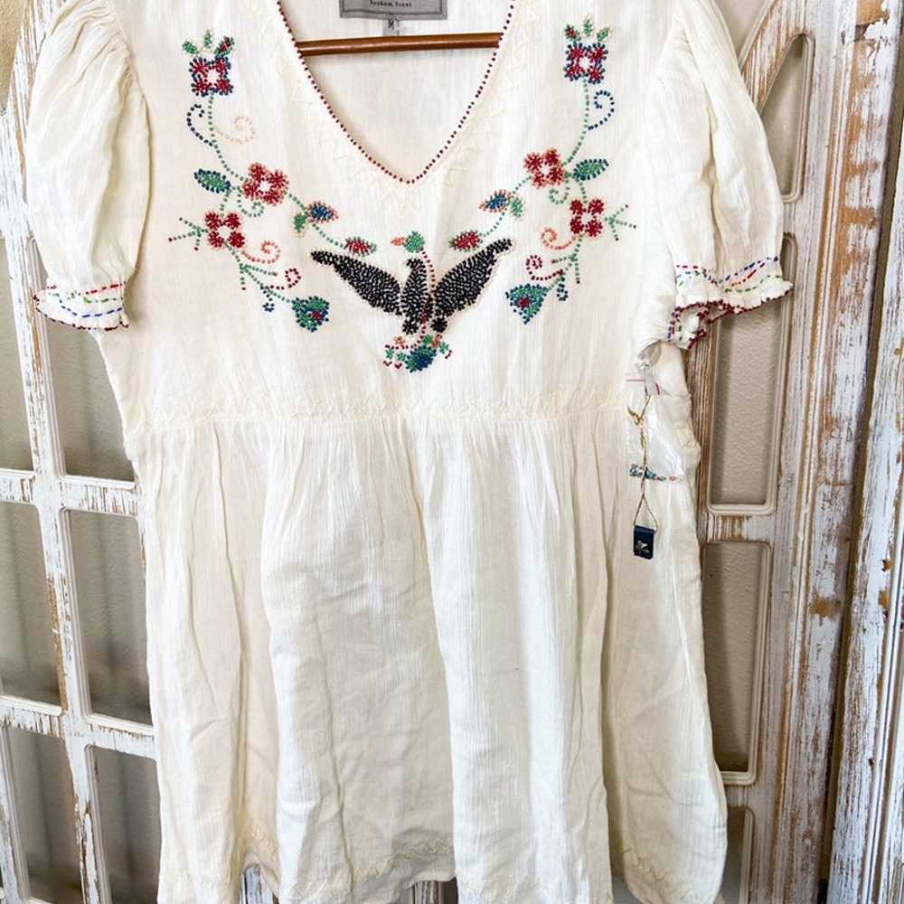 Double D Ranch beaded bird blouse medium - image 1