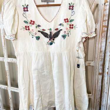 Double D Ranch beaded bird blouse medium - image 1