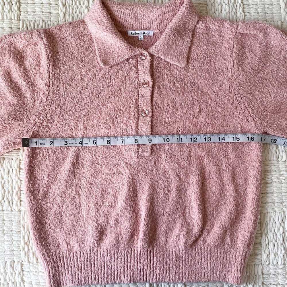 Reformation Etta Collared Sweater L - image 10