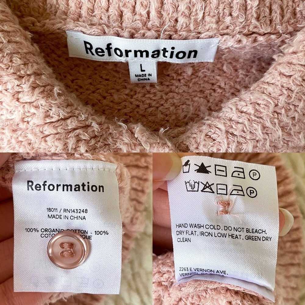 Reformation Etta Collared Sweater L - image 8