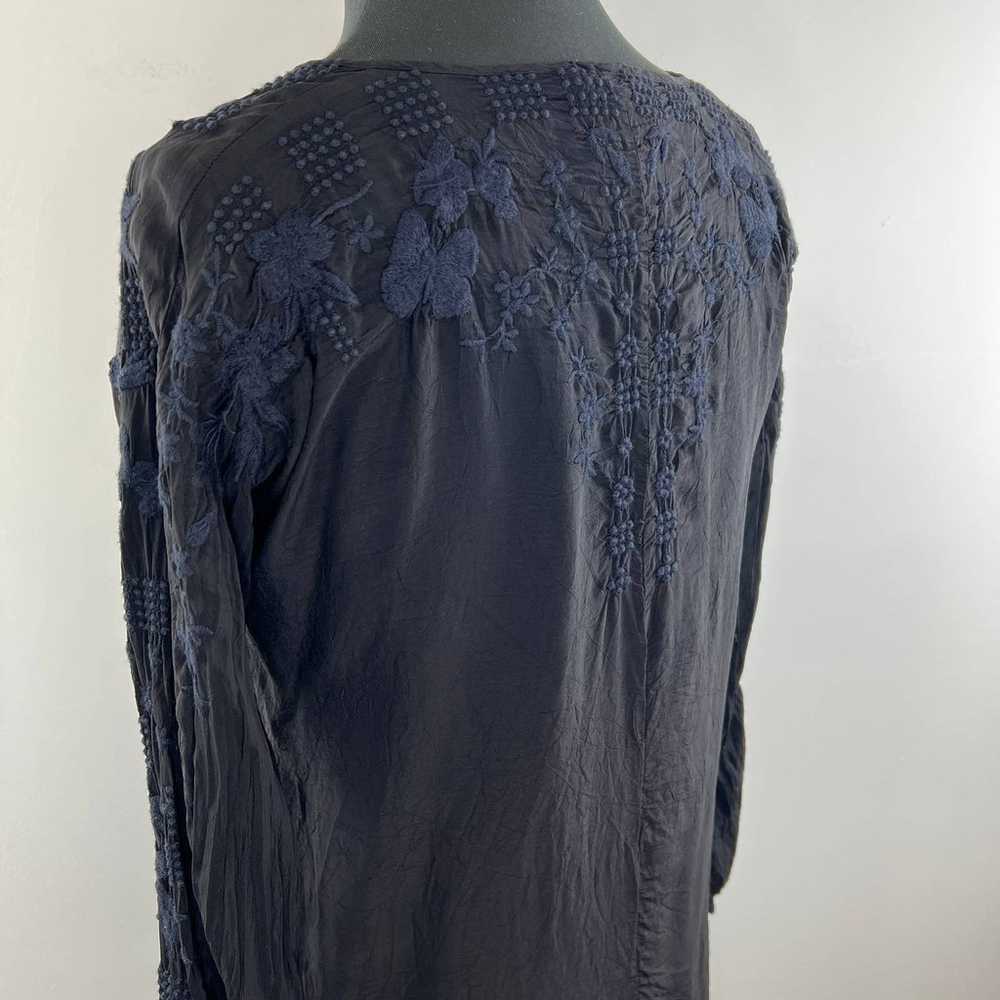 Johnny Was Black Butterfly Winter Tunic Embroider… - image 7
