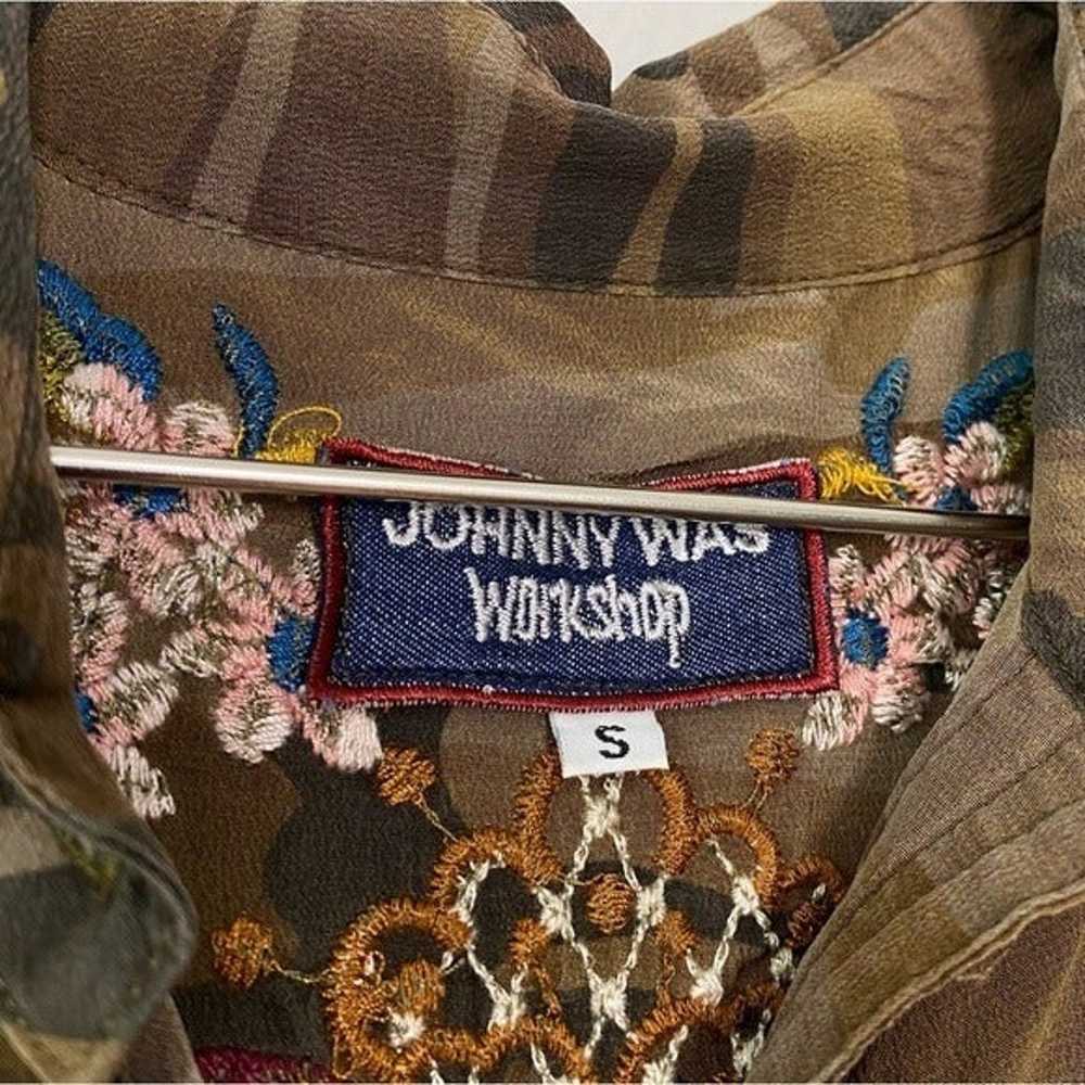 Johnny Was Workshop Esmeralda Camo Floral Embroid… - image 6