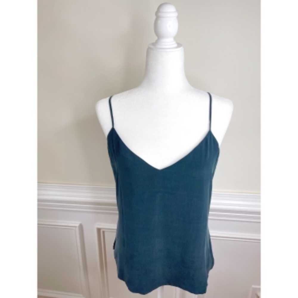 NWOT L’AGENCE Dusty Teal Silk Cami - image 2