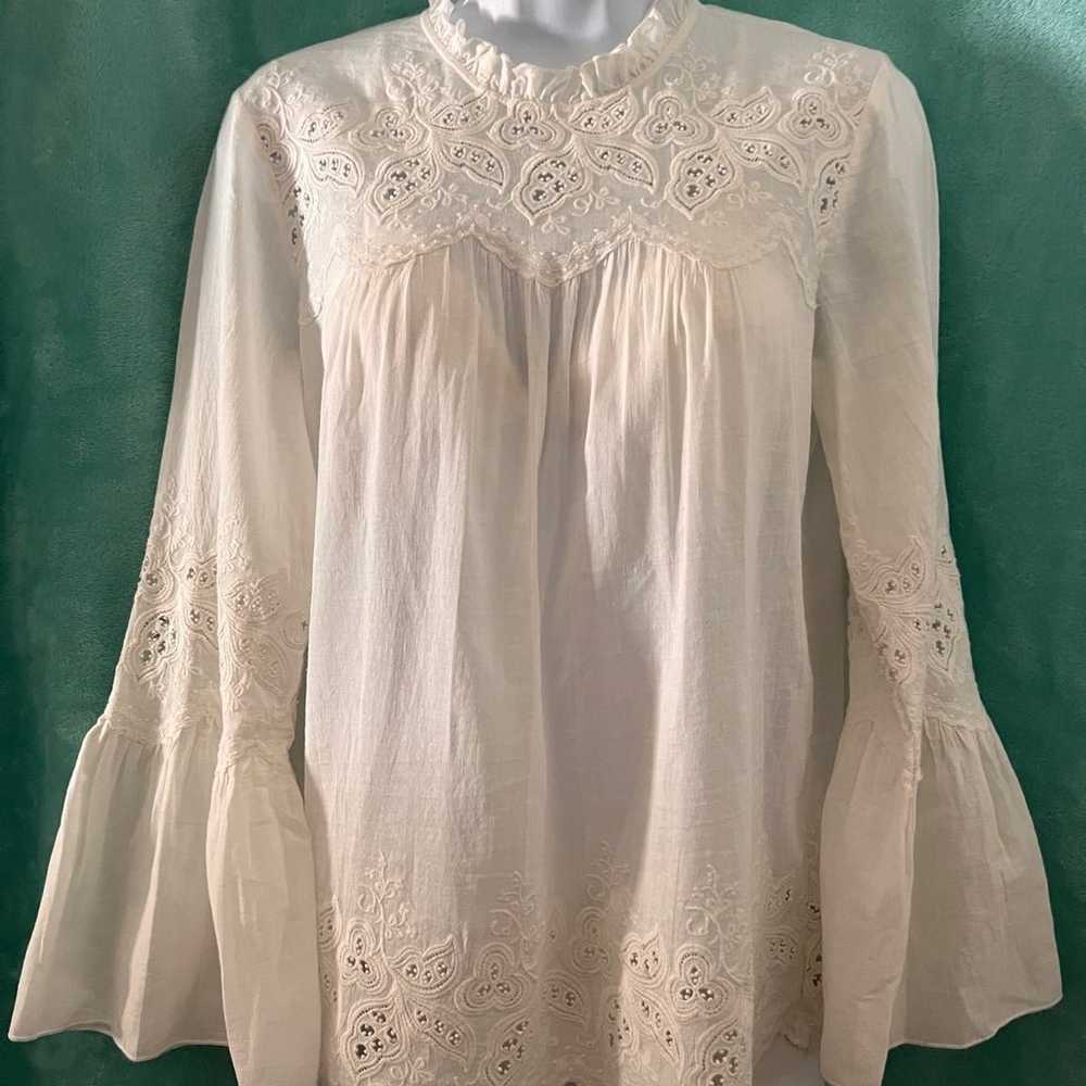ulla johnson ruffled  blouse size 2 - image 1
