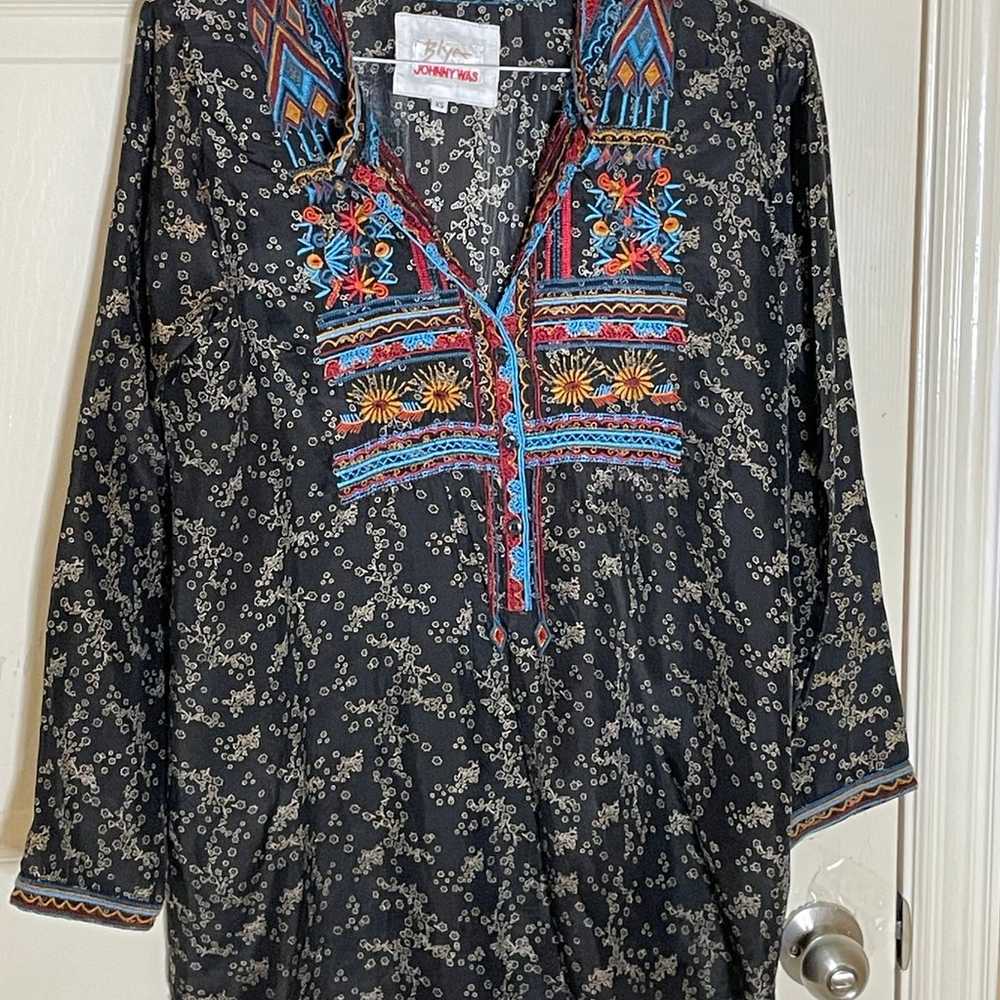 Johnny Was Boys Blouse, Boho Pullover with Button… - image 10
