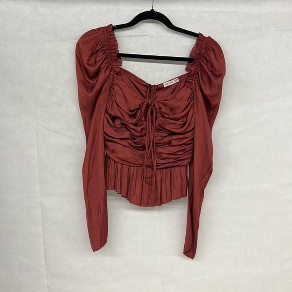 Mirelle peplum blouse Ulla Johnson Long Sleeve Ru… - image 2