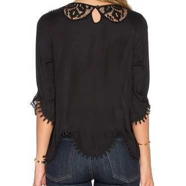 The Great The Victorian Silk Scoop Neck Blouse Top