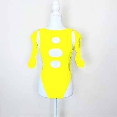 Rave With Mi Gente Neon Yellow Trinity Cut Out Bo… - image 1