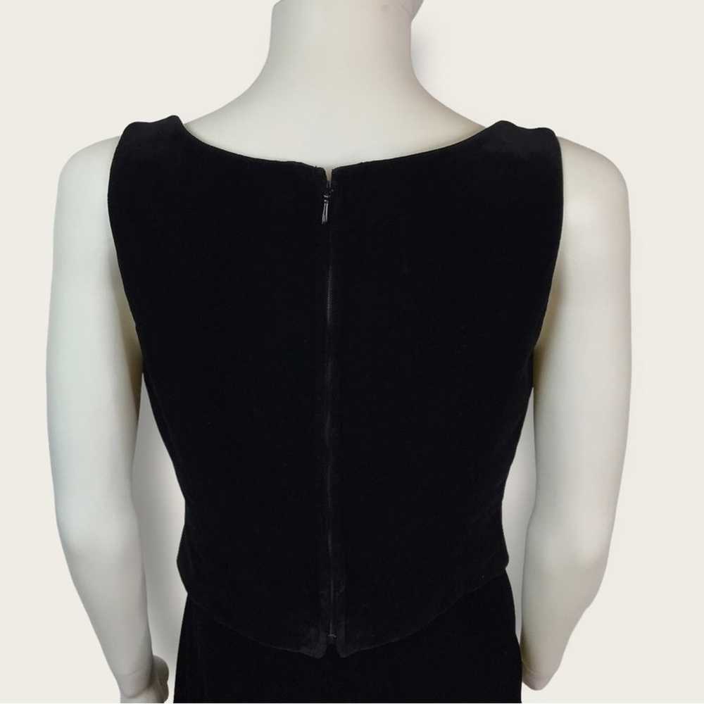 Moschino Black Velvet Crop Top Cheap & Chic Sleev… - image 4
