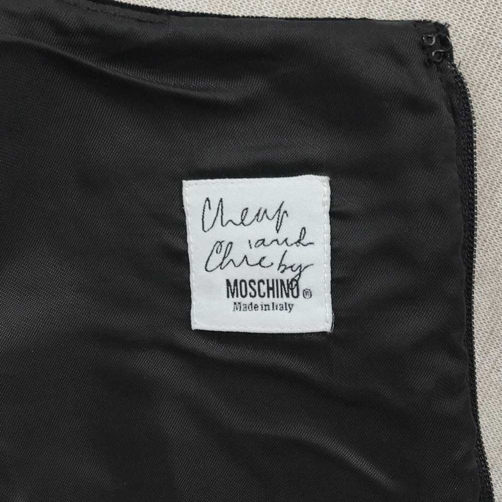 Moschino Black Velvet Crop Top Cheap & Chic Sleev… - image 5
