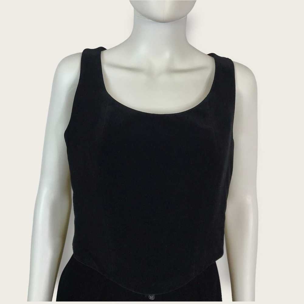 Moschino Black Velvet Crop Top Cheap & Chic Sleev… - image 7