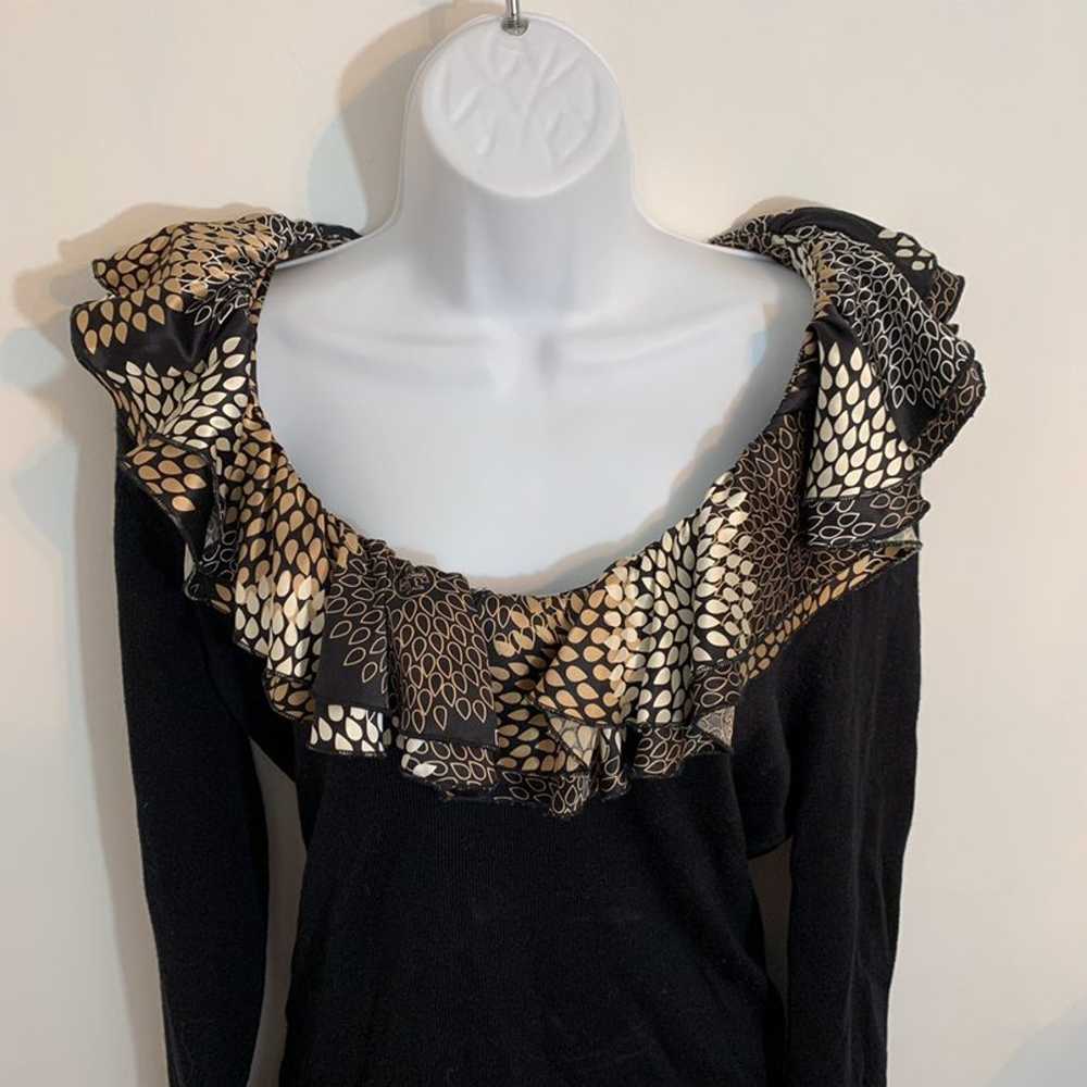 Tory Burch black knit top. Size Large - image 3