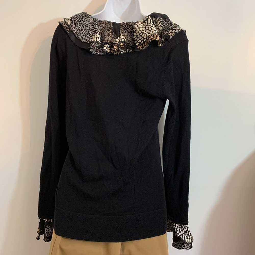 Tory Burch black knit top. Size Large - image 7