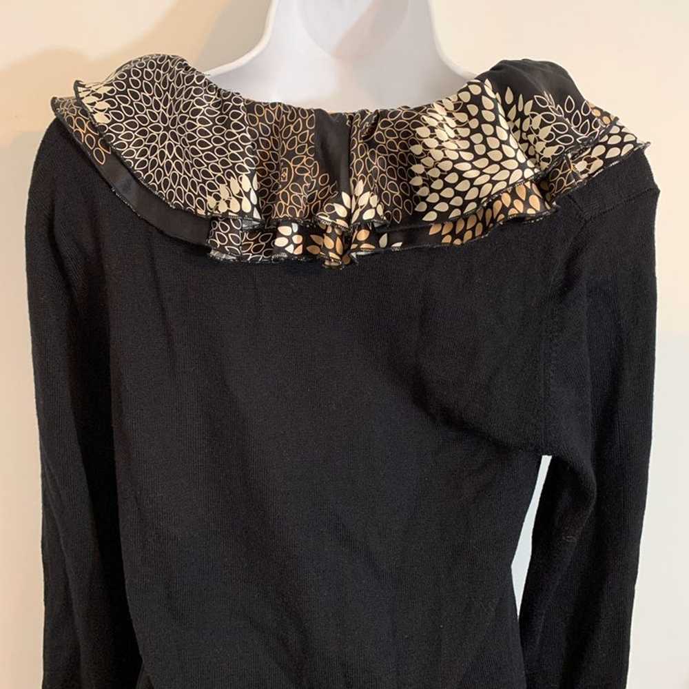 Tory Burch black knit top. Size Large - image 8