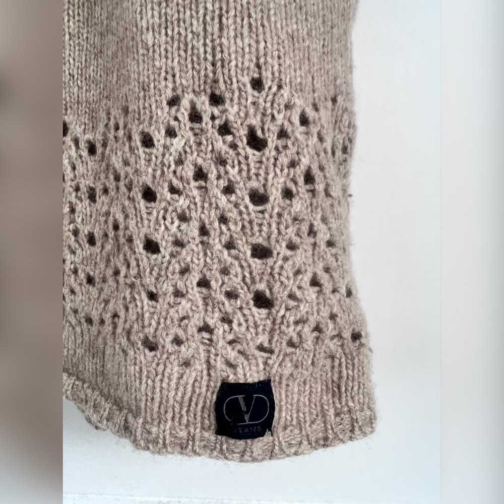 Valentino Knit Wool Sweater Blouse with eyelet de… - image 3