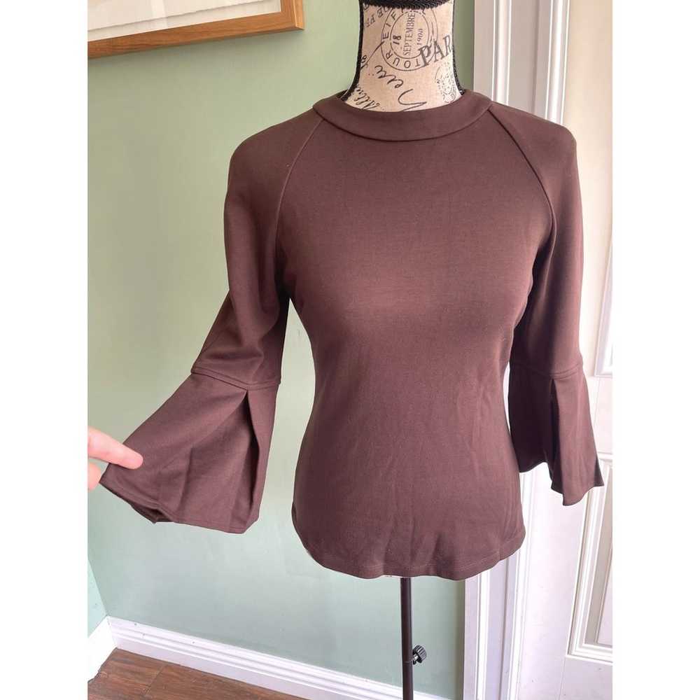 NWOT L'AGENCE Brown Bell Sleeve Top - image 2