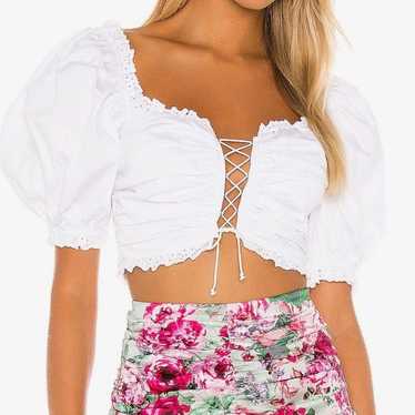 For Love and Lemons Lace Up Crop Top - image 1