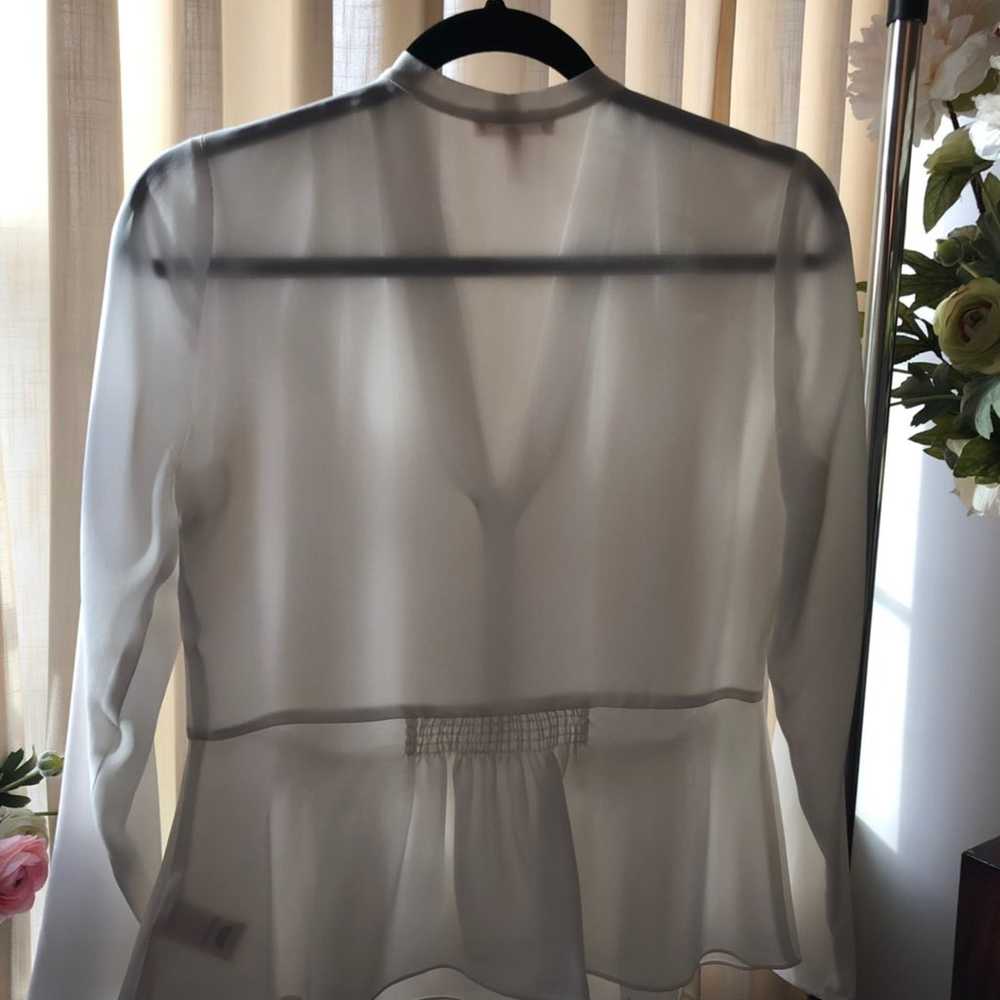 Rebecca Taylor Pleated Silk Blouse - image 4