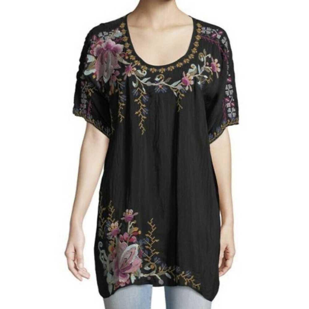 JOHNNY WAS EMBROIDERED ALYSSA TUNIC in BLACK - SZ… - image 6